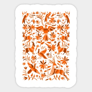 Mexican Otomí Design in Orange color Sticker